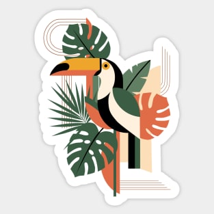 Geometric Bauhaus Toucan Sticker